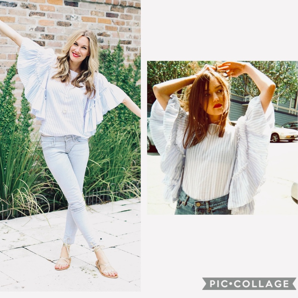 3/$30 Style Mafia “Finn” Striped Ruffle Top